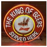 Budweiser King of Beers Neon Sign