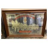 Budweiser Framed Mirror Art