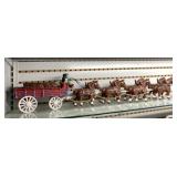 Cast Iron Clydesdales Pulling Beer Wagon