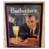 Framed Budweiser Advertising
