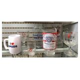 7 Budweiser Glasses and Mug