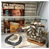 Lot Anheuser Busch Ephemera, Horseshoe, & Can
