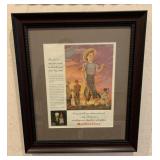 Framed Budweiser Advertisement