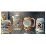 4 Anheuser Busch Steins