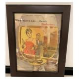 Framed Budweiser Advertising