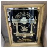 Anheuser Busch Lager Beer Framed Mirror