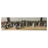 17 Pewter Budweiser Mugs
