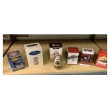 6 Budweiser Mugs and Tankards with Boxes