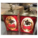 Pair Budweiser Hanging Lights