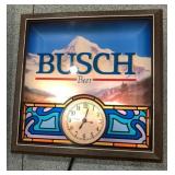 Busch Beer Plastic Lighted Clock