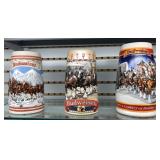 3 Budweiser Steins