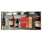 Budweiser Bottles, Carrier, and Candle