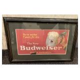 Framed Budweiser Art Print