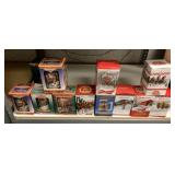 12 assorted Budweiser Mugs with Boxes