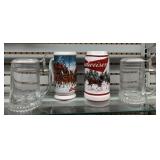 4 Budweiser Steins