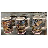 6 Anheuser Busch Steins