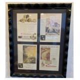 Framed Budweiser Advertisements