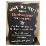 Metal Budweiser Sign