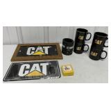 (8) CAT License Plate/Mugs/Clock/Koozie