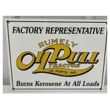 Contemporary Porcelain Rumely Oil Pull Sign
