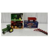 6 pcs-Case/John Deere/IH/Big A Toy Tractors