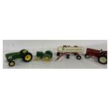 (4) 1/16 John Deere & International Tractors and