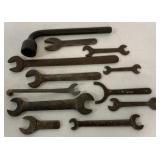 12 Asst Wrenches-Ford/Bonney/Fox/Others
