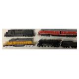 4 HO scale engines plus tender
