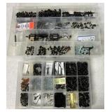 2 Organizers full of Model Train Parts/Pcs