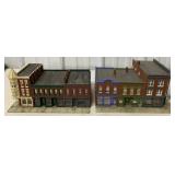2 HO scale street front buildings plastic models