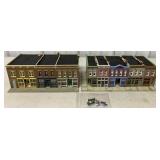2 HO scale street front properties w/ people