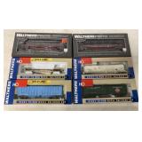 (6) Walthers Flat Cars/Boxcars/Tank Cars HO