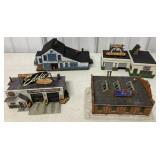 4 HO custom made buildings