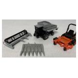 (2) Ertl Gleaner Combine & Kubota Riding Mower