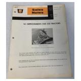 Oliver Sales Notes 550 Improvements 1965