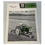 Oliver Full 3-Plow Power 660 Tractor brochure