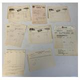 lot of tractor company billheads from VA