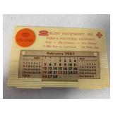 Ford, A-C, NH: Blint Equipment 1961 Calendar