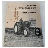 Oliver 770 and 880 Wheatland Tractors brochure