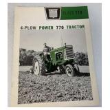 1962 Oliver 4-Plow 770 Tractor brochure