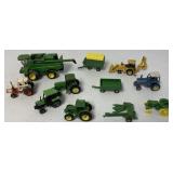 lot of mostly 1:64 tractors and farm equipment