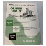 1953 Oliver "OC-3" mailer brochure