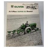 1955 Oliver 2-3 Plow Super 55 Tractor brochure