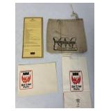 Minneapolis-Moline cloth bag and ephemera
