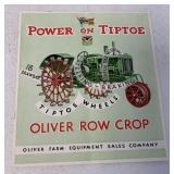 Power on Tip Toe Oliver Row Crop brochure