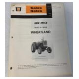 Oliver Sales Notes New Wheatland Tractors,