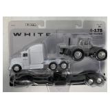 1:64 Scale White 4-175 Semi w/Tractor in pack