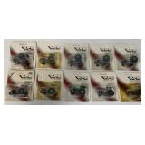 (10) 1:64 Scale White Farm Equipment on cards