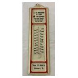 IH C B Hoober & Son Metal Thermometer