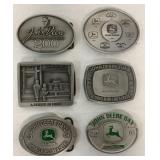6 John Deere belt buckles